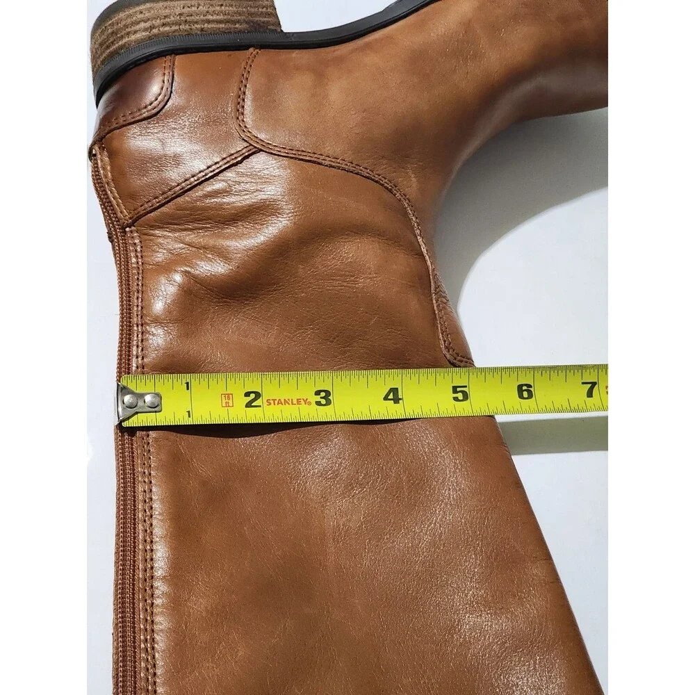 Sam Edelman Penny tall Riding Brown Boots Whiskey British tan size 6 M